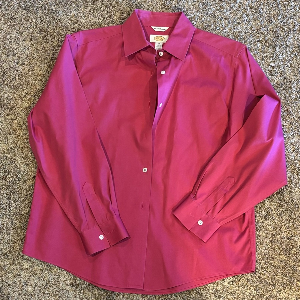73. Talbots Women’s Bold Magenta Button Down Top